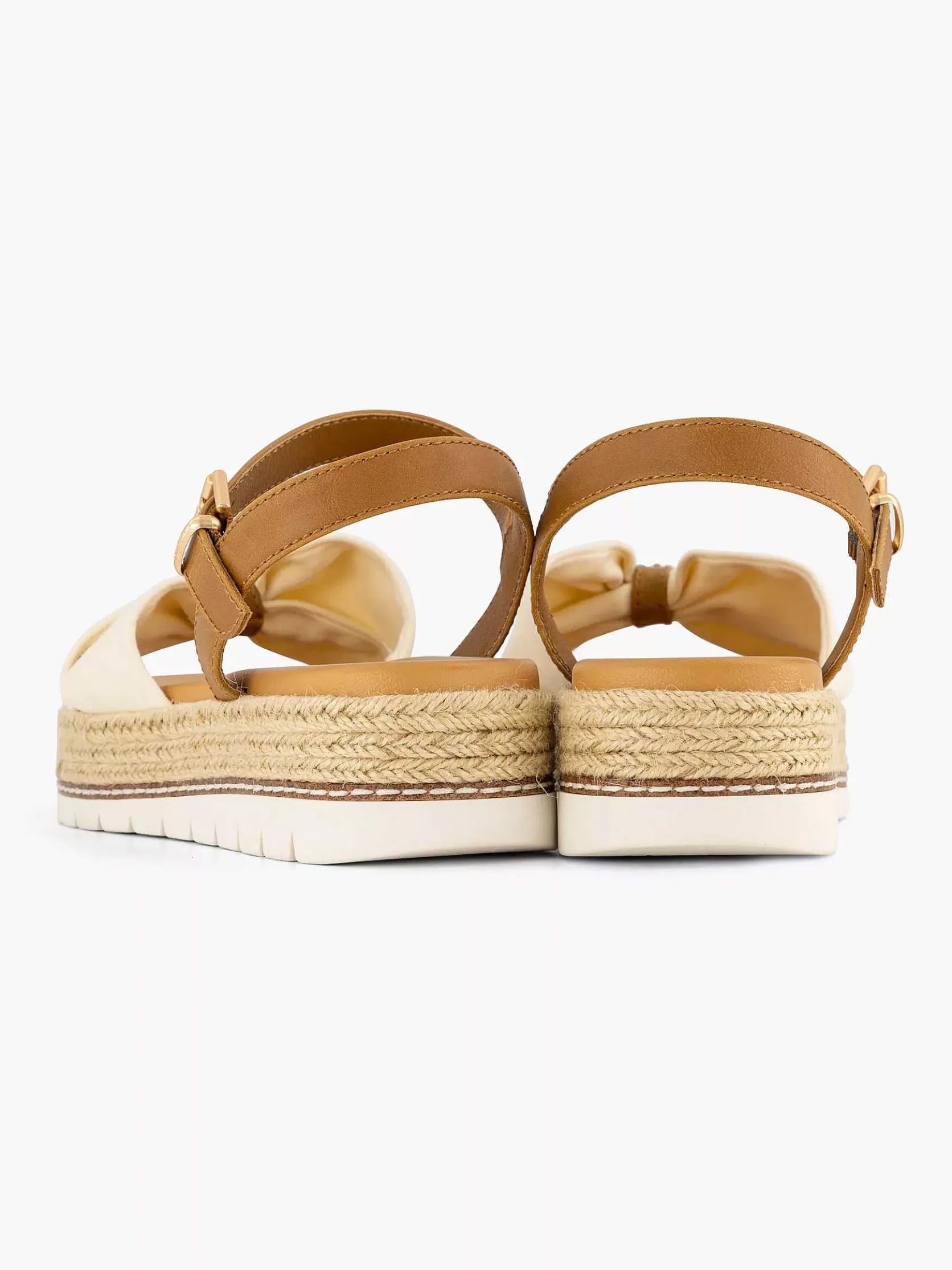 Beige Platform Sandaal