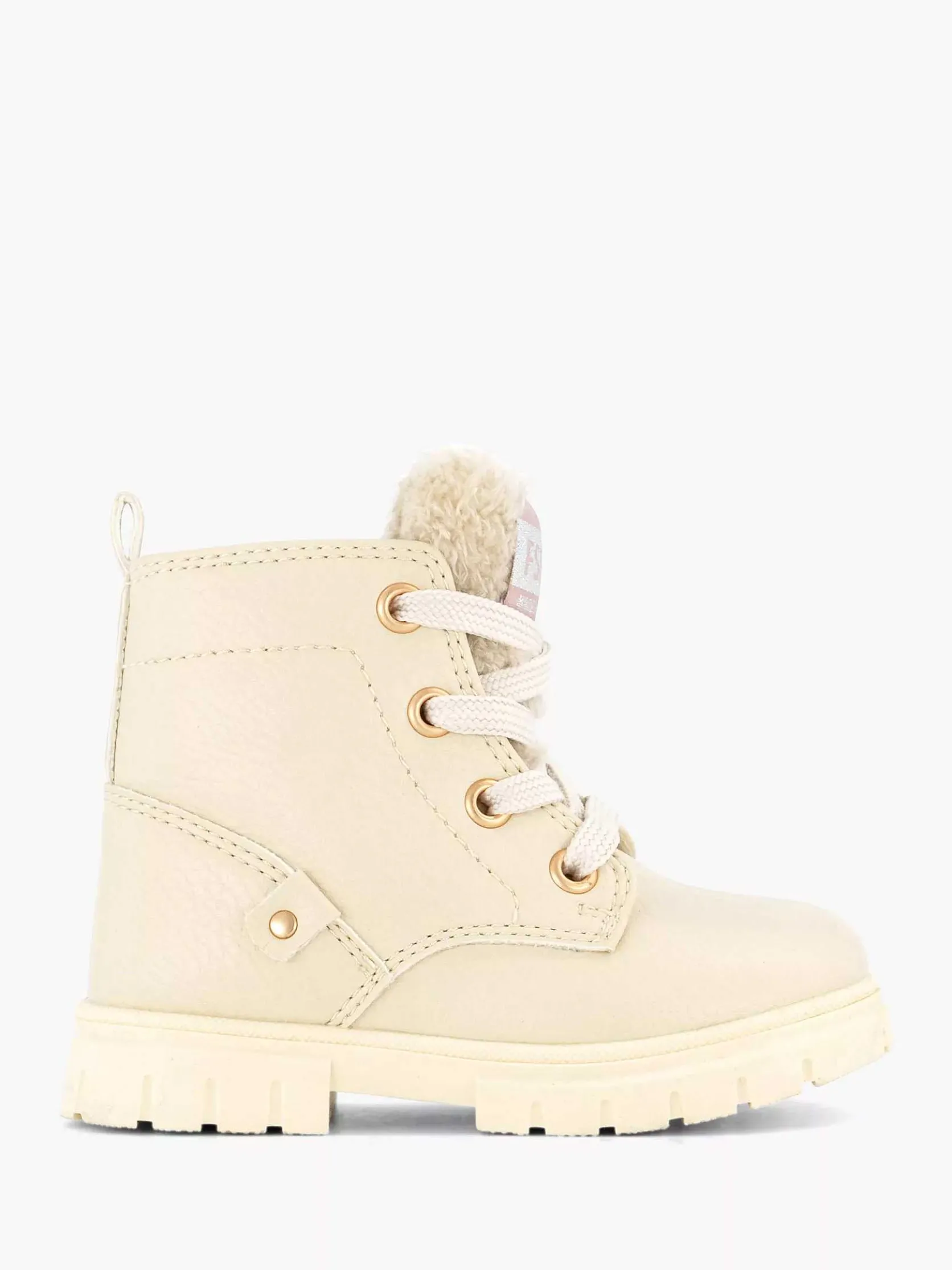 Beige Veterboot Teddy