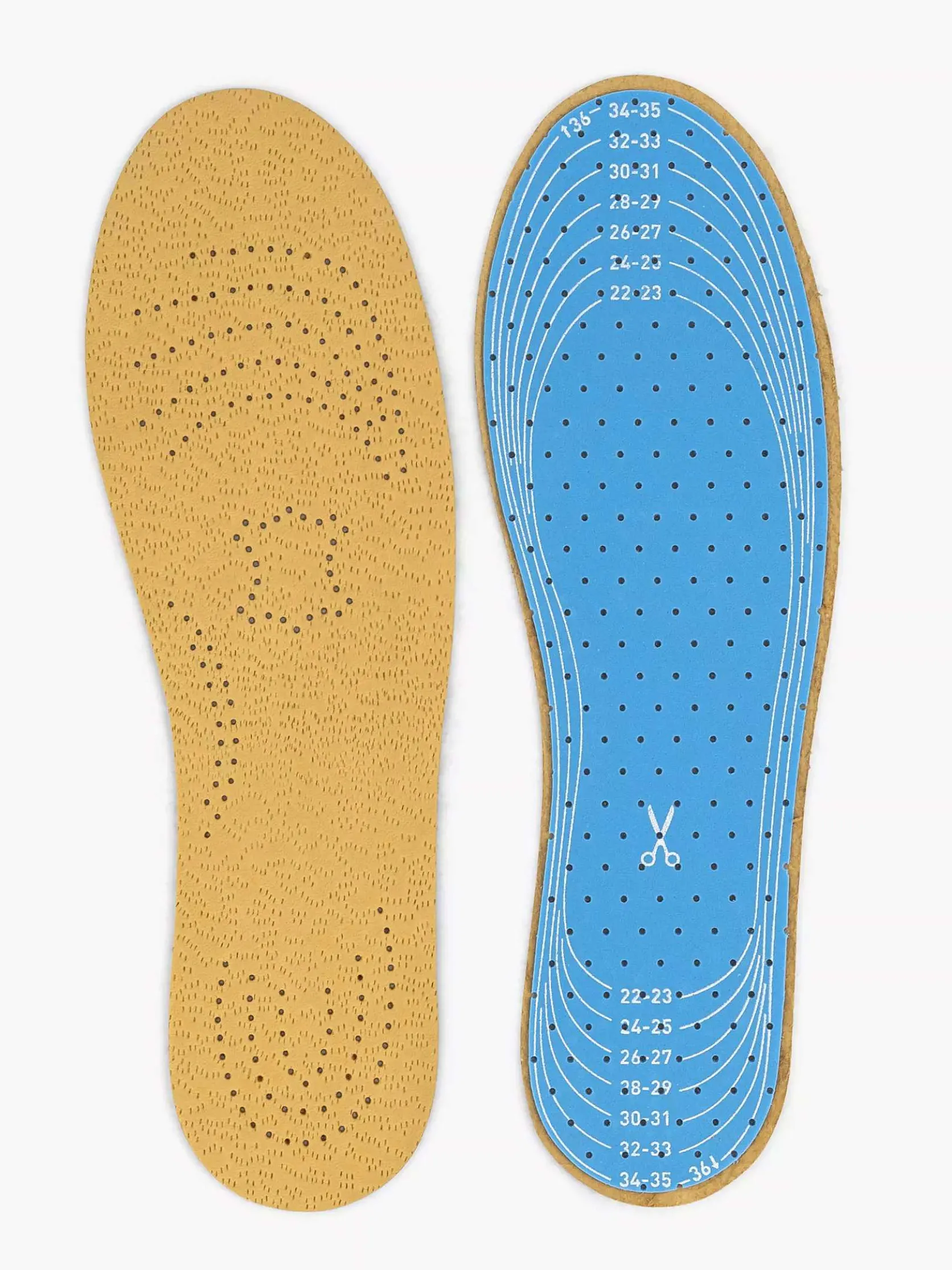 Bruine Leren Inlegzool 22-36