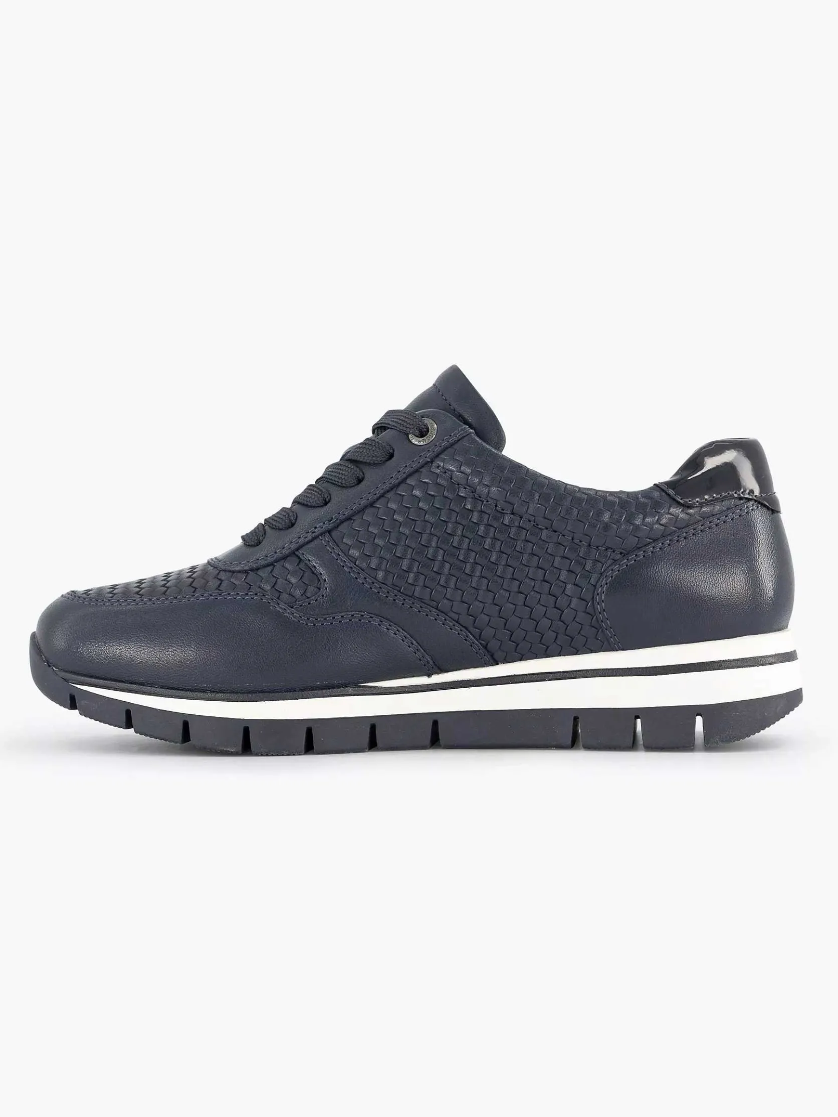 Donkerblauwe Leren Comfort Sneaker