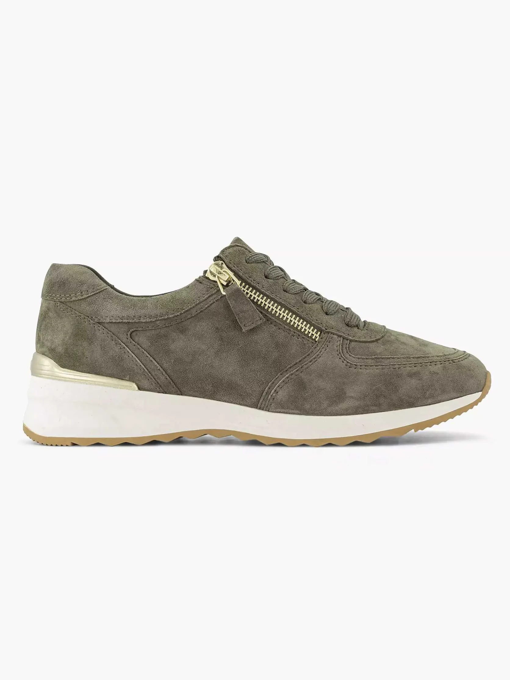 Donkergroene Leren Comfort Sneaker