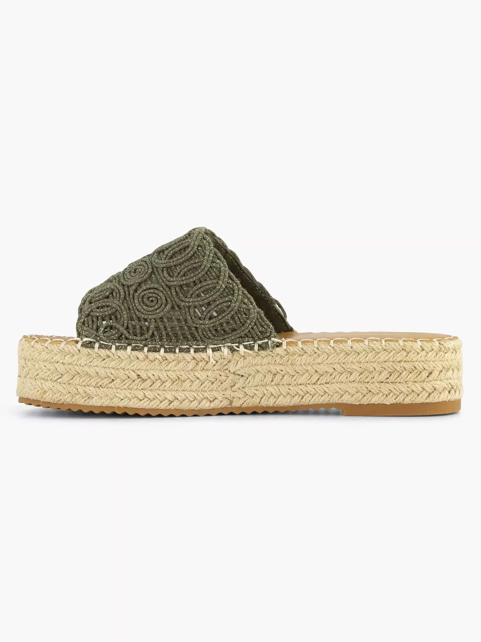 Khaki Platform Slipper