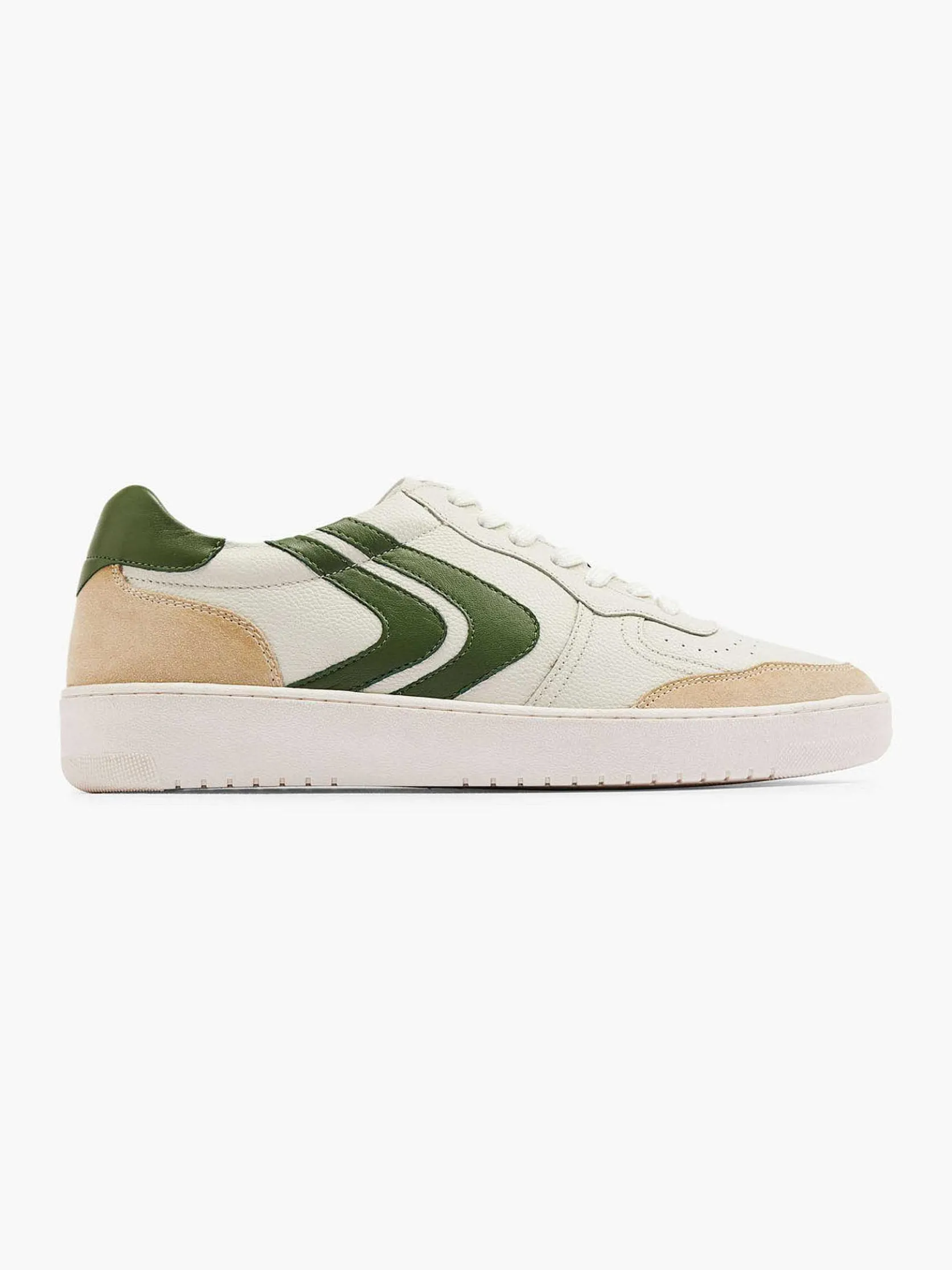 Witte Leren Retro Sneaker