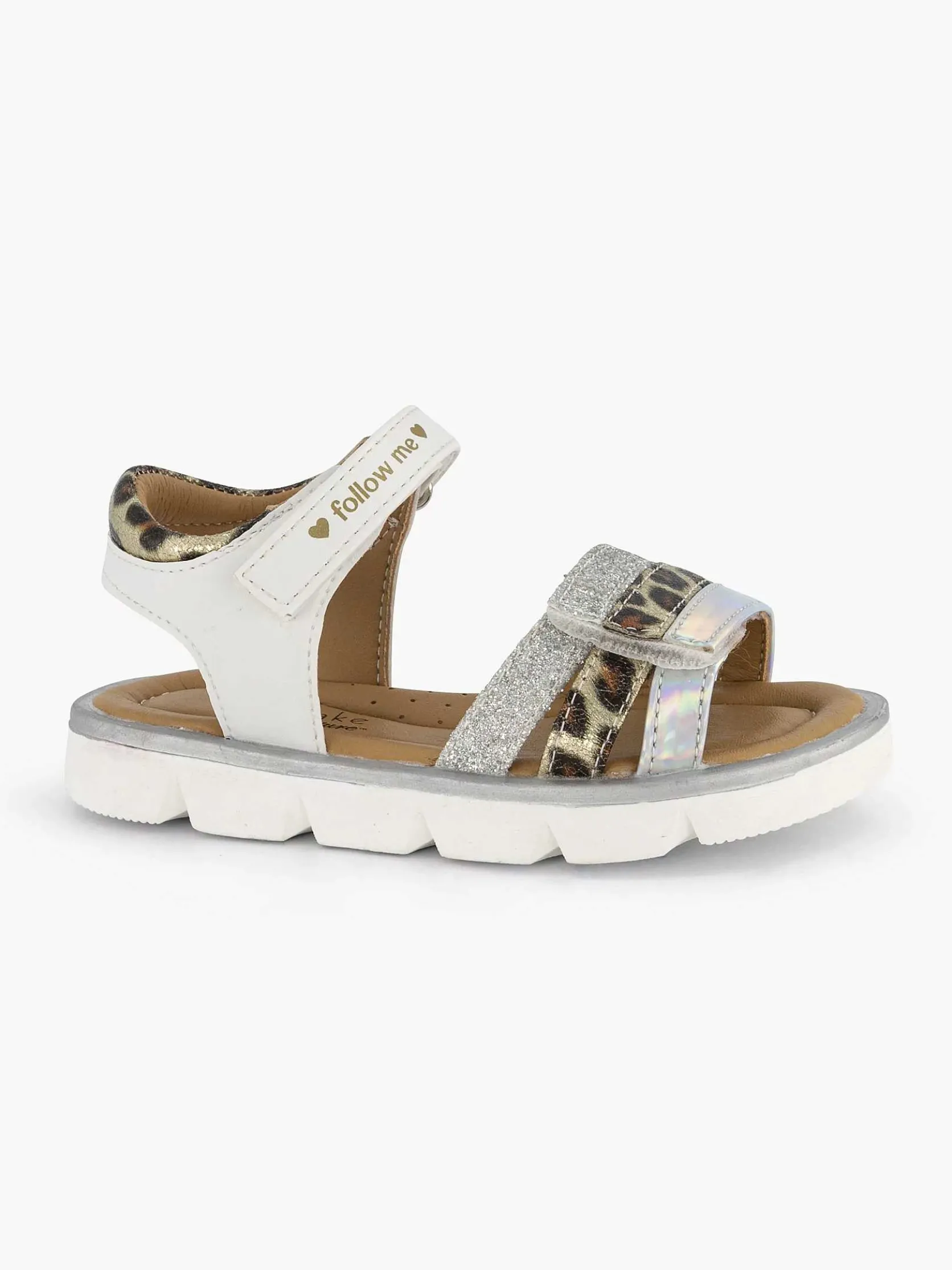 Witte Sandaal Panterprint