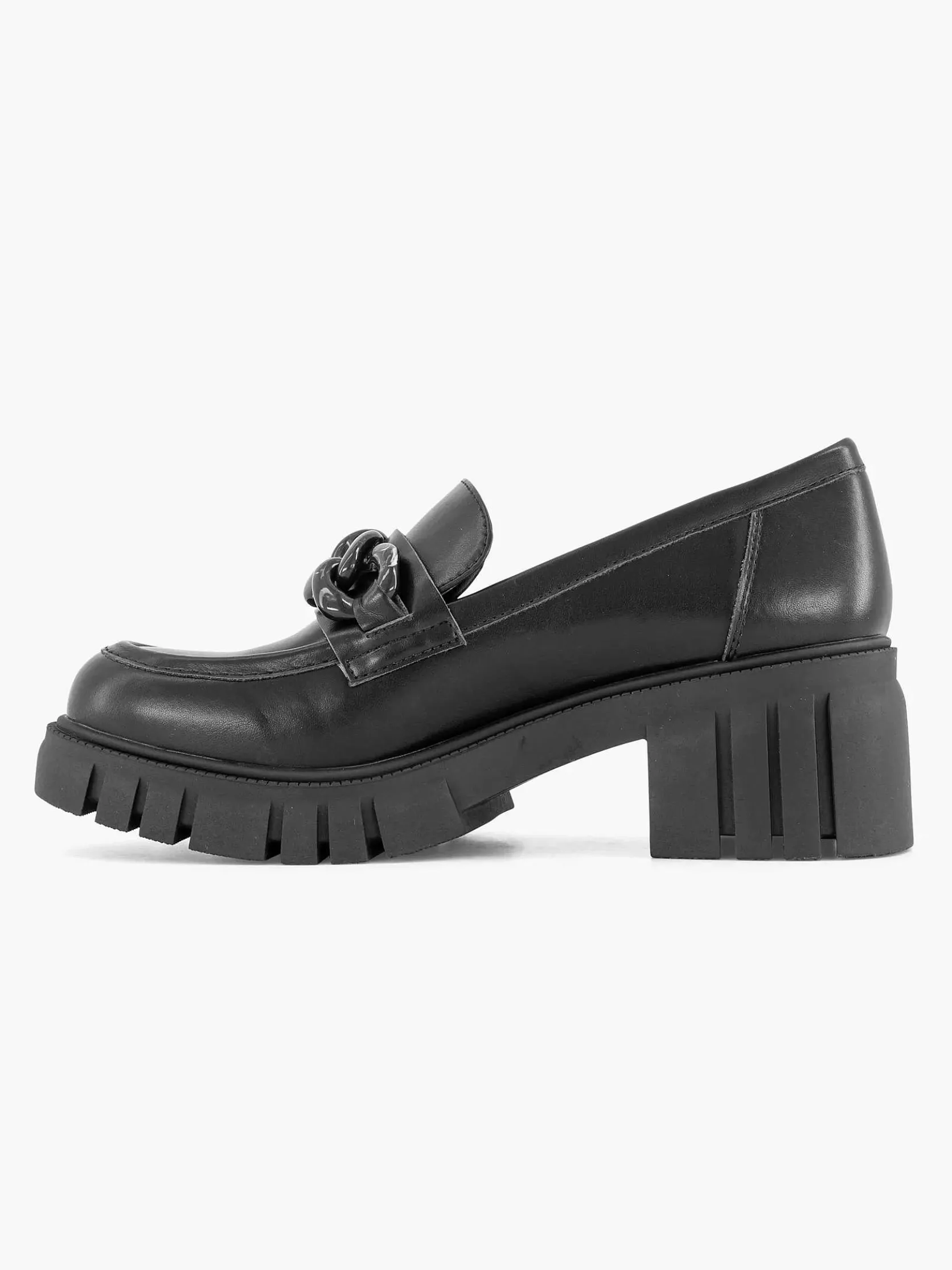 Zwarte Chunky Loafer Sietketting