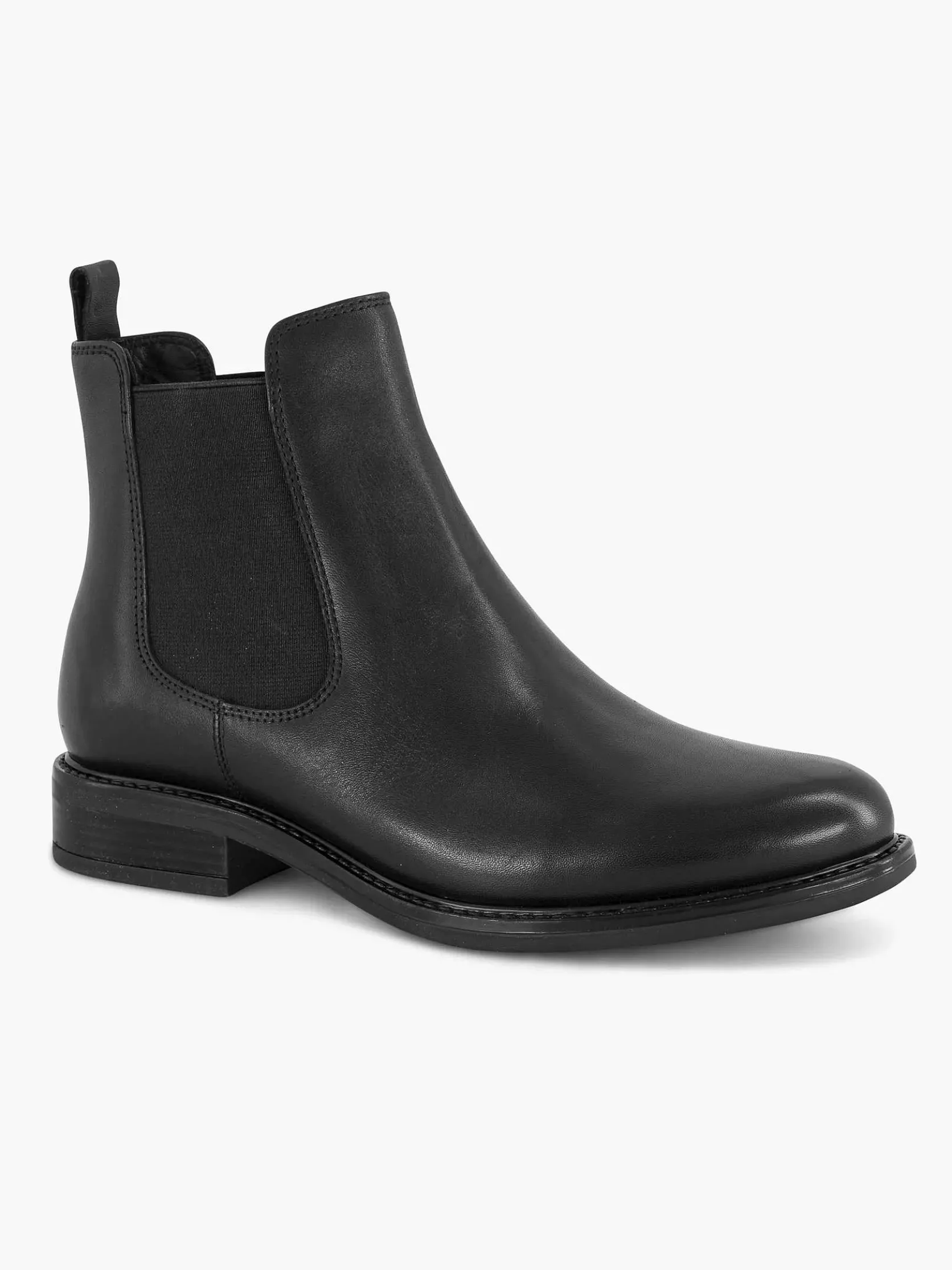 Zwarte Leren Chelsea Boot