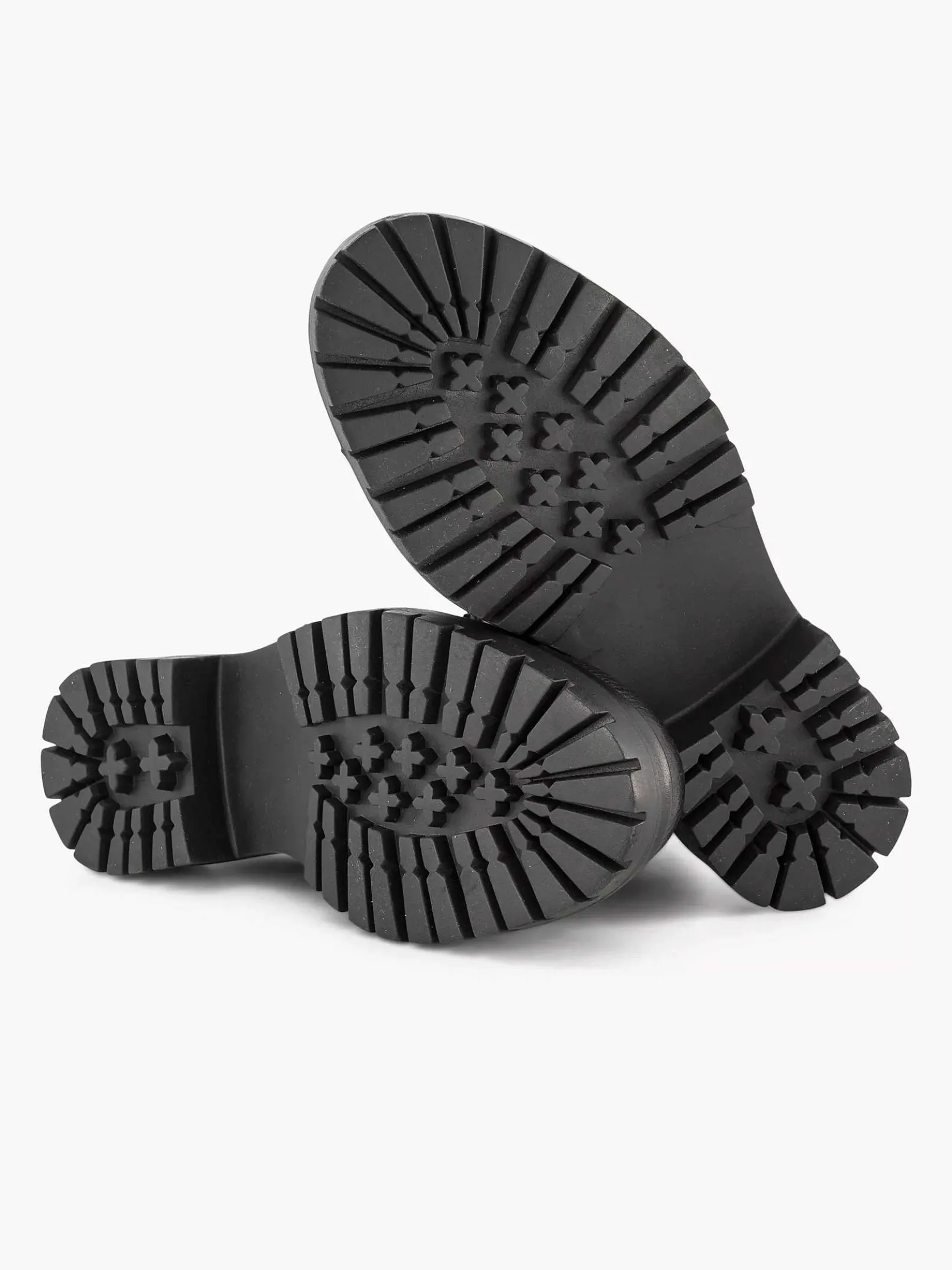 Zwarte Leren Veterboot