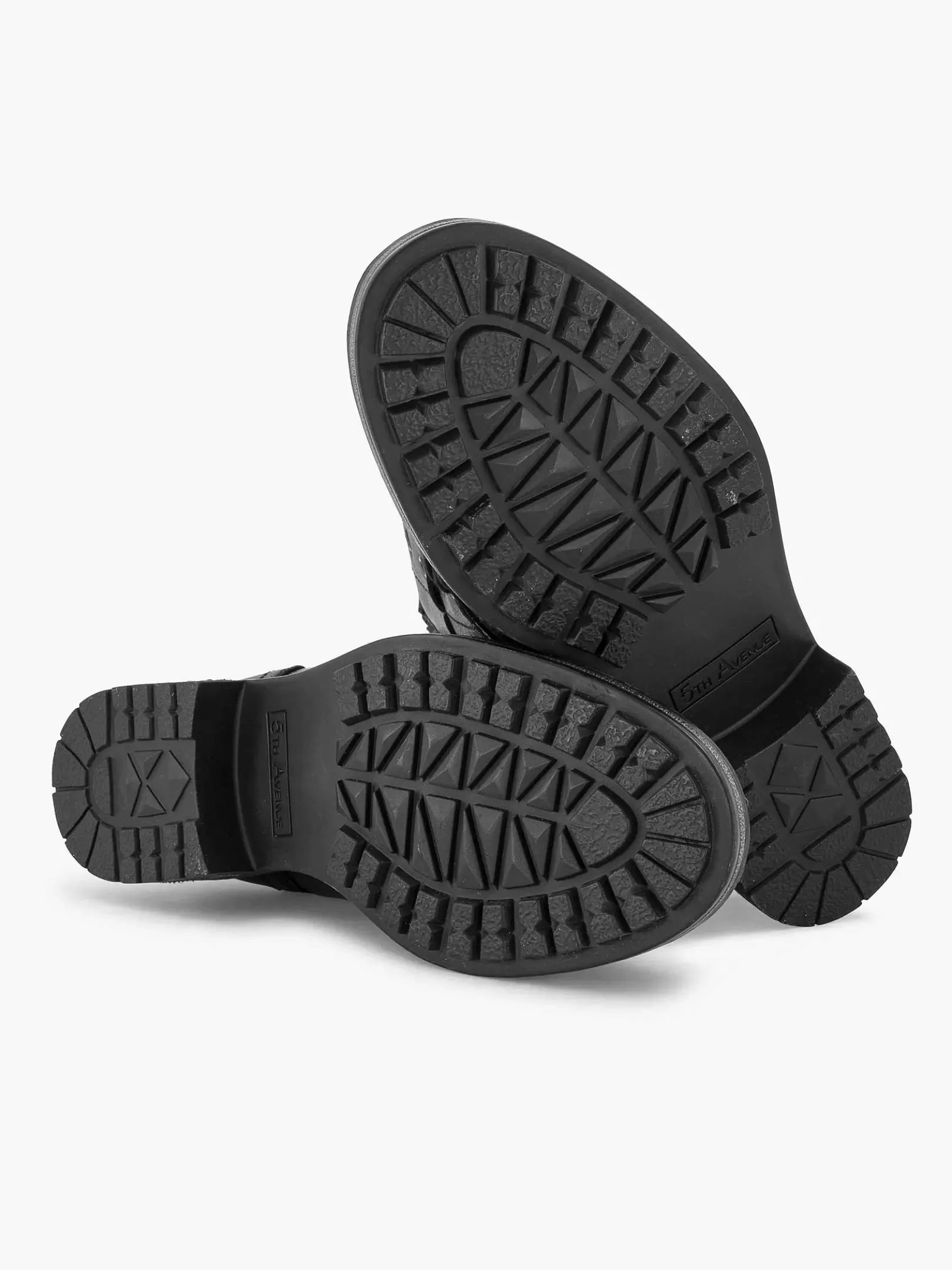 Zwarte Leren Veterboot