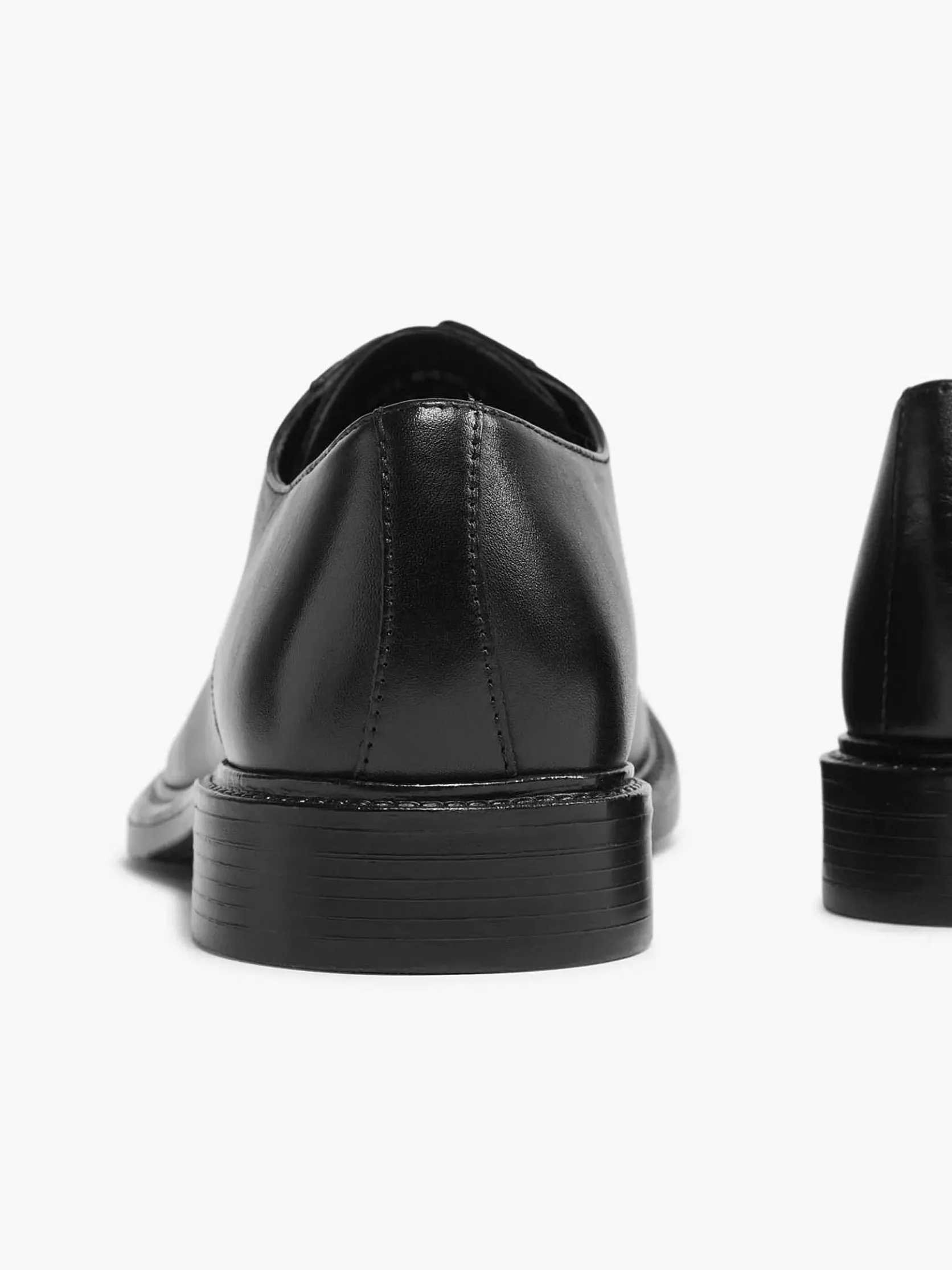 Zwarte Leren Veterschoen