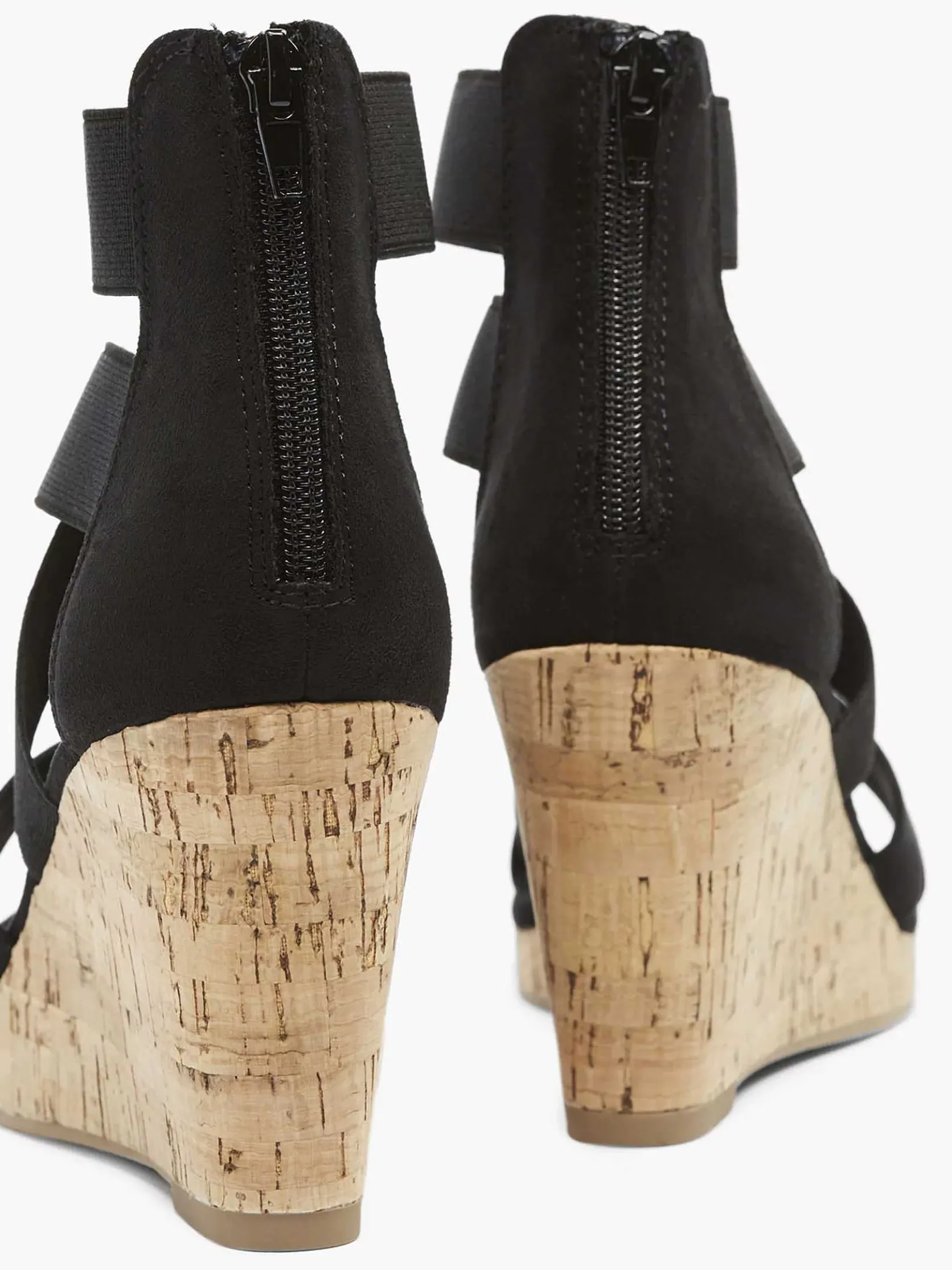 Zwarte Sandalette Sleehak